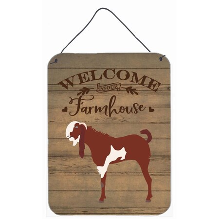 Carolines Treasures 12 x 16 in. Jamnapari Goat Welcome Wall or Door Hanging Prints CK6834DS1216